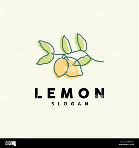 Lemon Logo Luxurious Elegant Minimalist Design Lemon Fresh Fruit