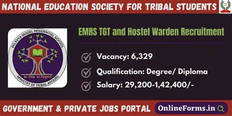 Emrs Tgt And Hostel Warden Recruitment 2023 Result