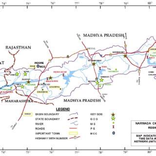 Index map of Narmada basin (Narmada Control Authority, 2000 ...