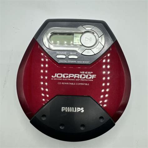 Philips Ax512307 Jogproof Portable Cd Player With 45esp Skip Protection Red Ebay