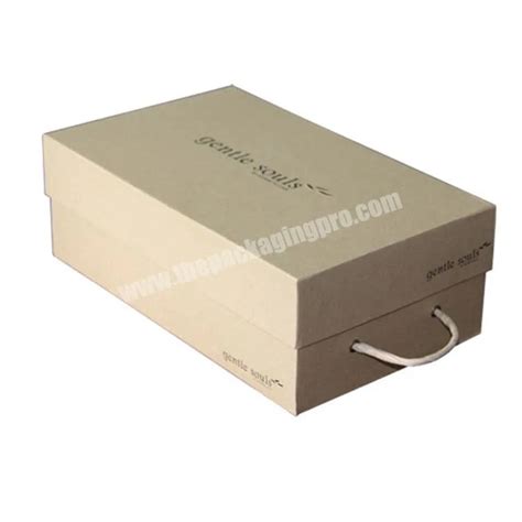 high quality brown kraft paper garment packaging box custom logo