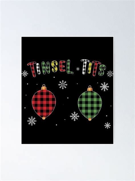 Jingle Balls Tinsel Tits Couples Christmas Matching Couple Poster For