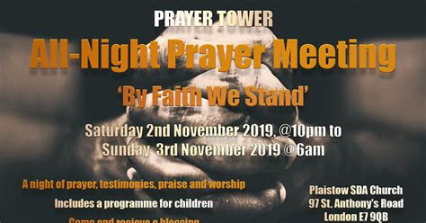 All Night Prayer Meeting Adventist Church In UK And Ireland