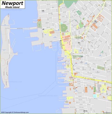 Newport (Rhode Island) Downtown Map