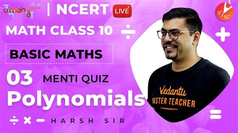 Polynomials L Doubt Menti Quiz Cbse Class Maths Chapter