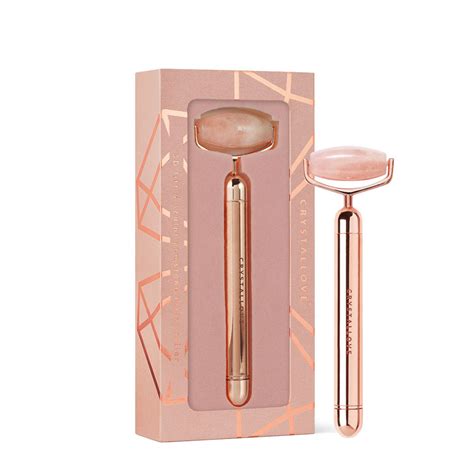 Crystallove Vibrating Rose Quartz Roller Douglas