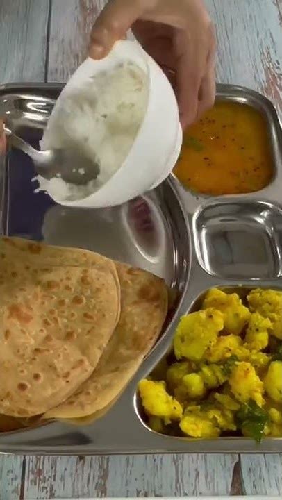 Shorts😋desi Lunch Thali For Husband Youtubeshorts Youtubefeed