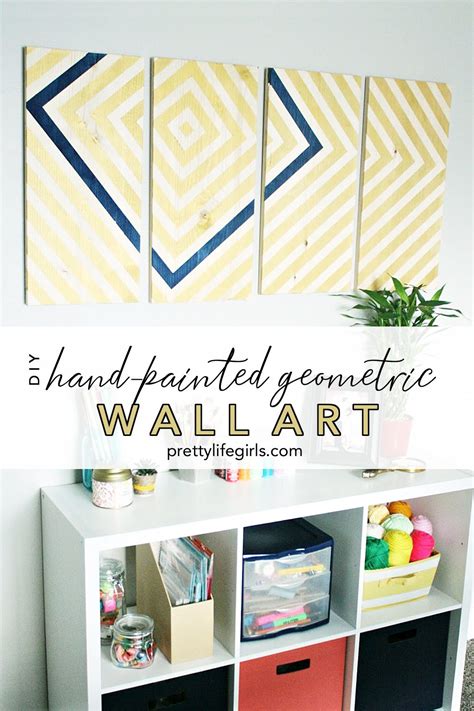 DIY Hand-Painted Geometric Wall Art | The Pretty Life Girls