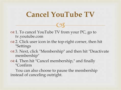 PPT How To Cancel YouTube TV Subscription PowerPoint Presentation