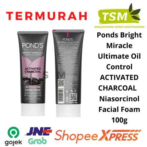 Jual Ponds Bright Miracle Ultimate Oil Control Activated Charcoal