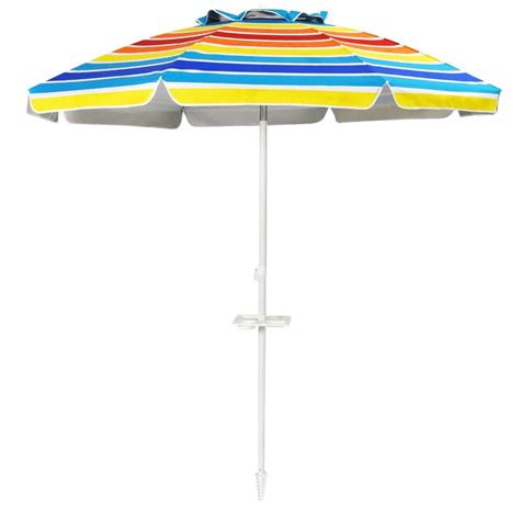 Sunrinx Ft Portable Outdoor Beach Umbrella With Sand Anchor And