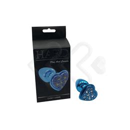 Plug Anal em Metal Joia e Base Coração Azul Hard Exclusiva SexShop