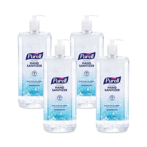 Purell 15 L Clean Scent Advanced Refreshing Gel Hand Sanitizer Pump Bottle 4 Pack