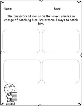 How To Catch The Gingerbread Man Writing Activity By Ms M Loves Coffee