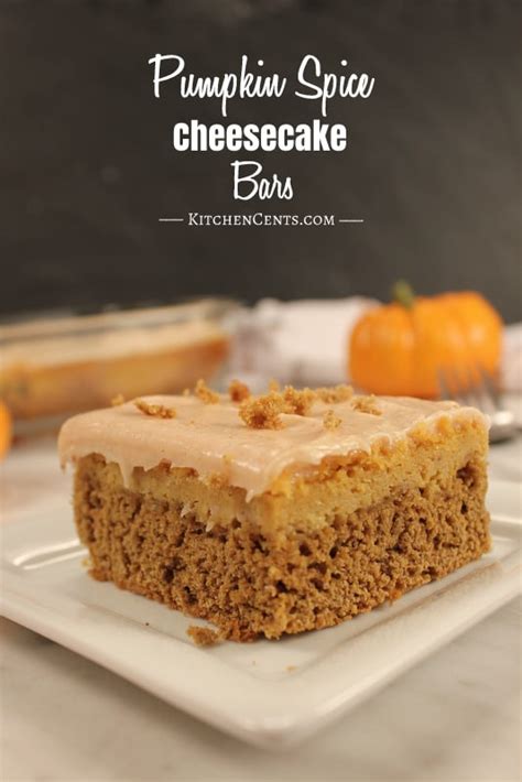 Easy Cake Mix Pumpkin Spice Cheesecake Bars