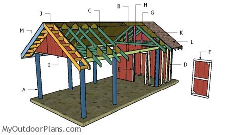 Carport With Storage Plans | MyOutdoorPlans | Free Woodworking Plans ...