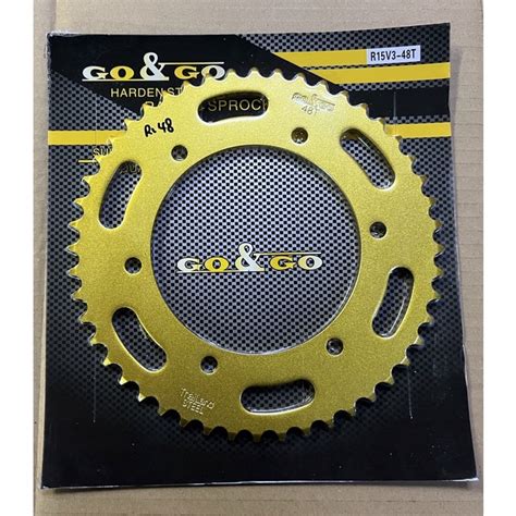 YAMAHA R15 R15M MT15 SPROCKET GOLD 428 ORING CHAIN FULL SET RK GONGO