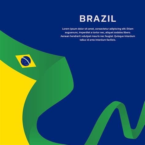 Ilustra O Do Modelo De Bandeira Do Brasil Vetor Premium