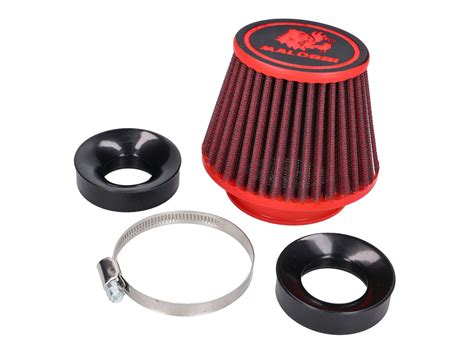 Luftfilter Malossi Red Filter E18 Racing 60mm Gerade Mit Gewinde Rot