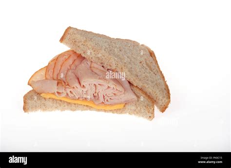 Plain Turkey Sandwich On Wheat Bread