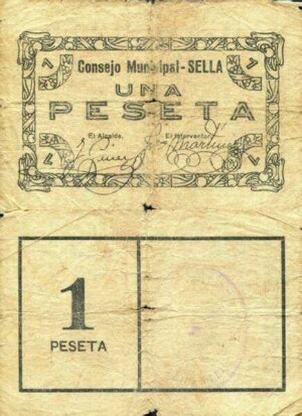 1 Peseta Sella Municipality Of Sella Numista