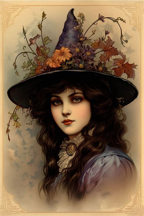 8 Beautiful Witch Drawing Witch Drawing Vintage Halloween Witch