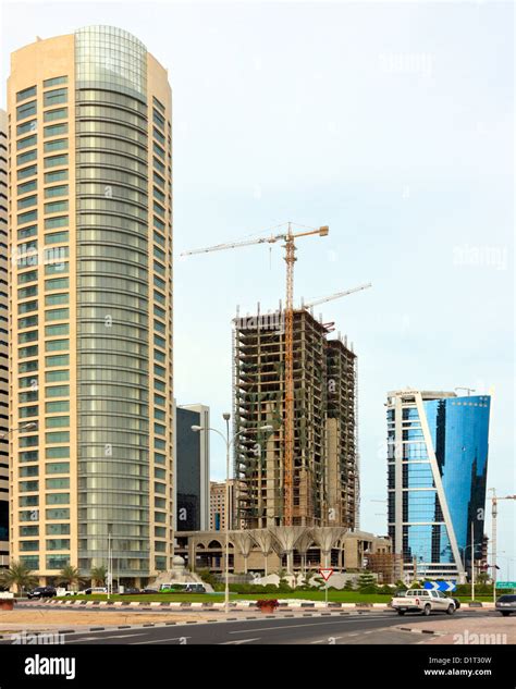 Construction High Rise Buildings In Doha Hi Res Stock Photography And