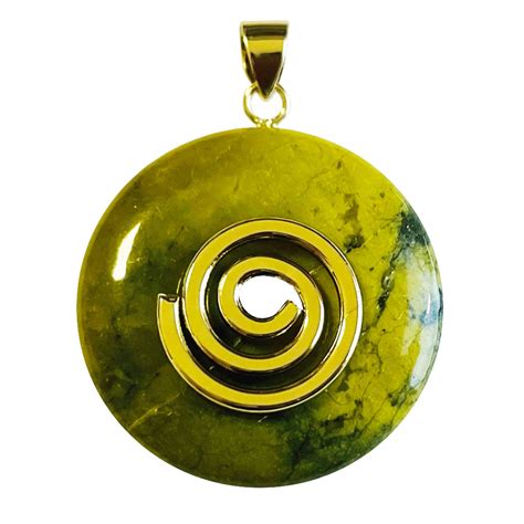 Pendentif Serpentine Pi Chinois Ou Donut Mm France Min Raux