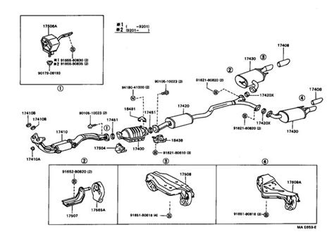 1995 Toyota Corolla Exhaust System Diagram