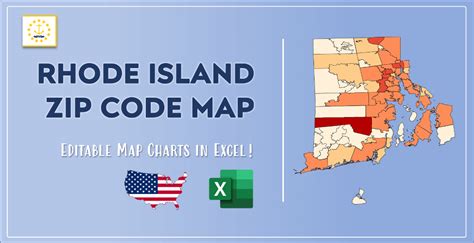 Rhode Island Zip Code Map and Population List in Excel