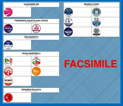 Elezioni Comunali 2023 A Pisa Il Fac Simile Della Scheda Elettorale