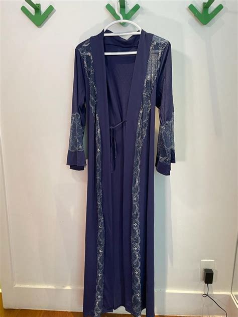 Robe Longo Azul Marinho E Rendado Lingerie Feminina Miss Victtoria Usado 76900766 Enjoei