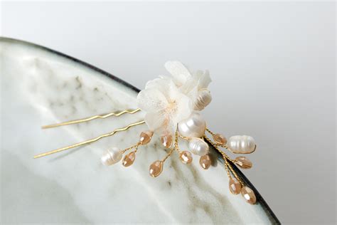 Blumen Haarnadel With Real Pearls Flowers Giuliblum Blumen