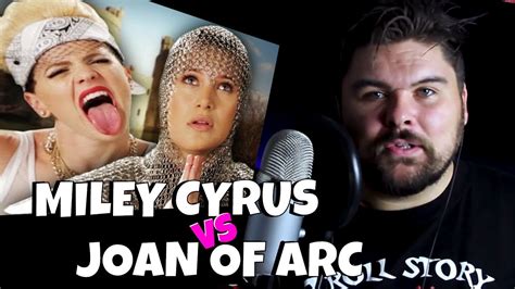 Epic Rap Battles Of History Miley Cyrus Vs Joan Of Arc Reaction Youtube