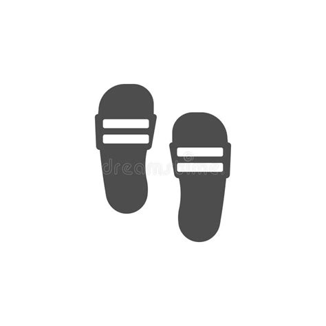 Slippers Icon Logo Design Illustration Template Stock Illustration - Illustration of graphic ...