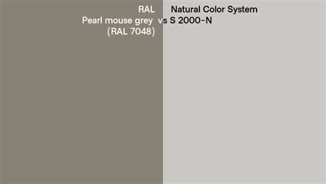 RAL Pearl Mouse Grey RAL 7048 Vs Natural Color System S 2000 N Side