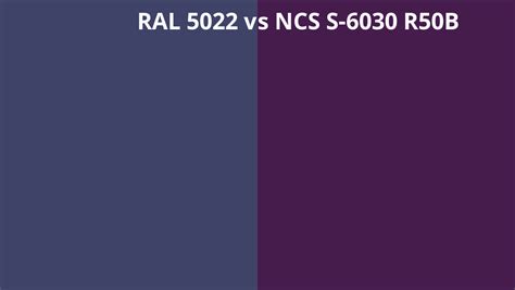 Ral 5022 Vs Ncs S 6030 R50b Ral Colour Chart Uk