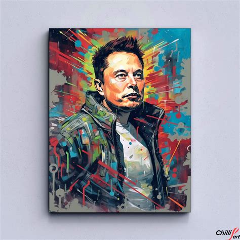 Картина Elon Musk Graffiti Art 3