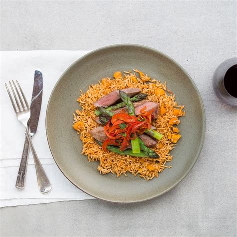 Lamb Fillet With Smoked Paprika Pilaf And Red Capsicum Relish My Food Bag