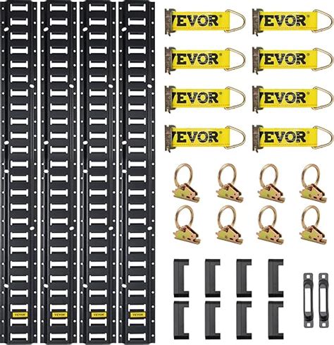 VEVOR E Track Kit d Arrimage Kit de Rails d Arrimage 30 Pièces 454 kg