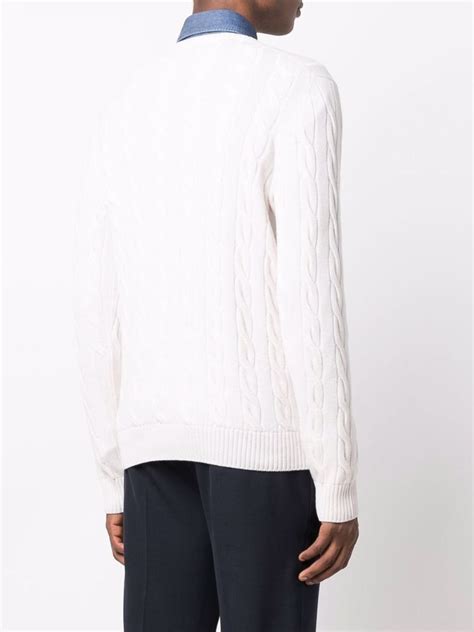 Cable Knit Crew Neck Jumper Fileria Eraldo