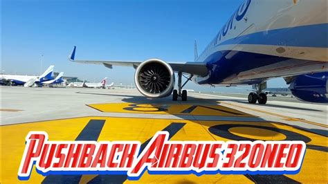 Pushback Airbus A320 Using Tow Tractor With Towbar Youtube