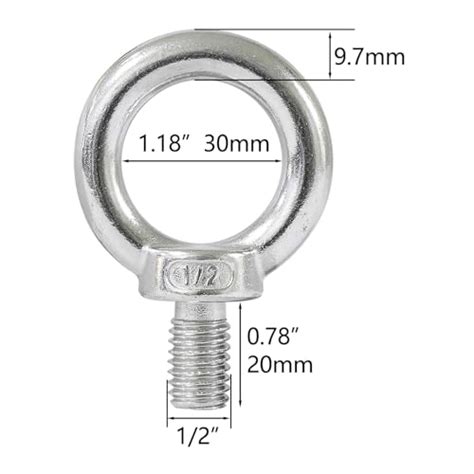 Snapklik NIDAYE 1 2 UNC Lifting Shoulder Eye Bolts