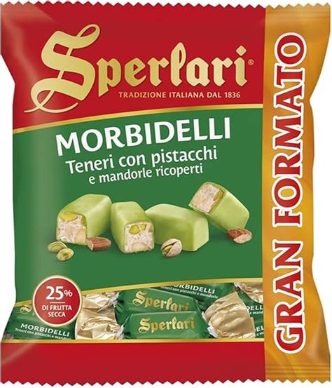 Sperlari Torroncini Morbidelli Teneri Con Pistacchi E Mandorle Ricoperti Senza Glutine 320