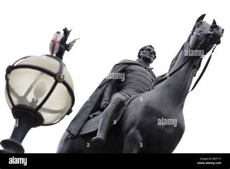 Statue Of The Duke Of Wellington At Bank City Of London Stock Photo Alamy