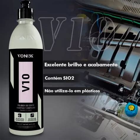 Kit Polimento Vonixx V20 Refino V30 Lustro V10 Corte V80 Cor Todas As