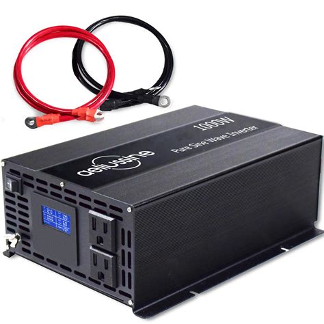 1000W Inverter Gelombang Sinus Murni 12V 24V 36V 48V DC Ke 120V 220V