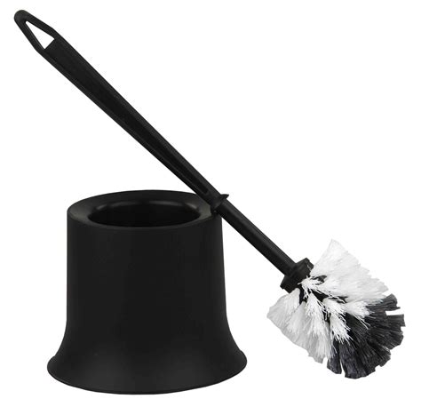 Plastic Toilet Brush With Compact Holder Black Walmart