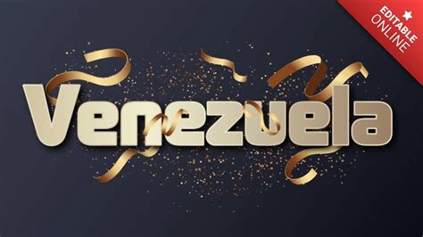 Venezuela Confetti A O Nuevo Fuente Editable Generador De Efectos