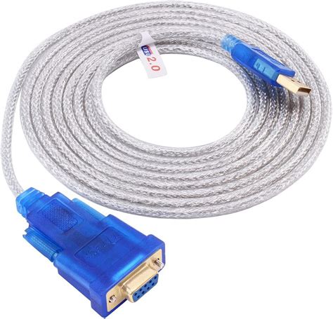 Used Dtech USB To Serial Adapter 10 Ft USB To RS232 DB9 Female Cable